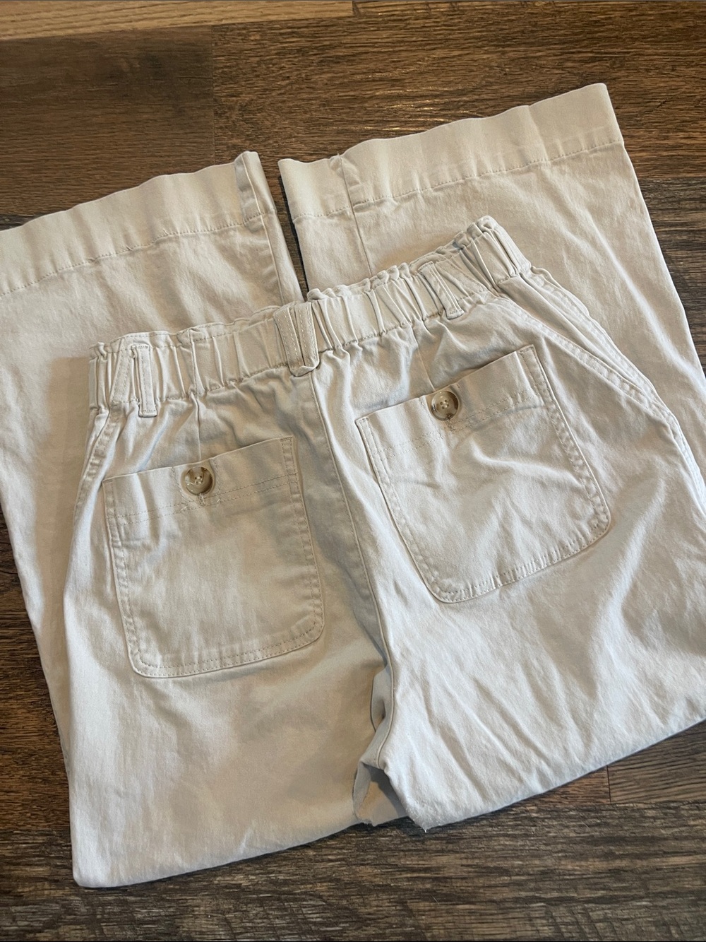 Democracy wide leg Cropped Ankle pants light khaki 8 - Picture 3 of 8